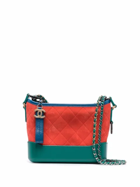 HOT SALE CHANEL 2017 colour-block diamond quilted shoulder bag Women