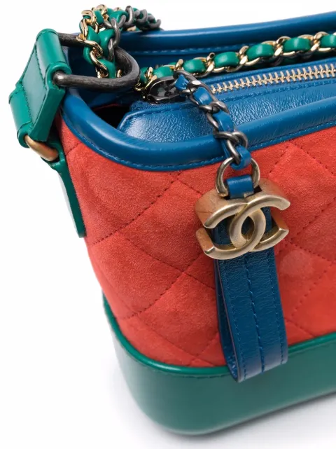 CHANEL Pre-Owned 2017 colour-block diamond quilted shoulder bag CHN4800C - 3