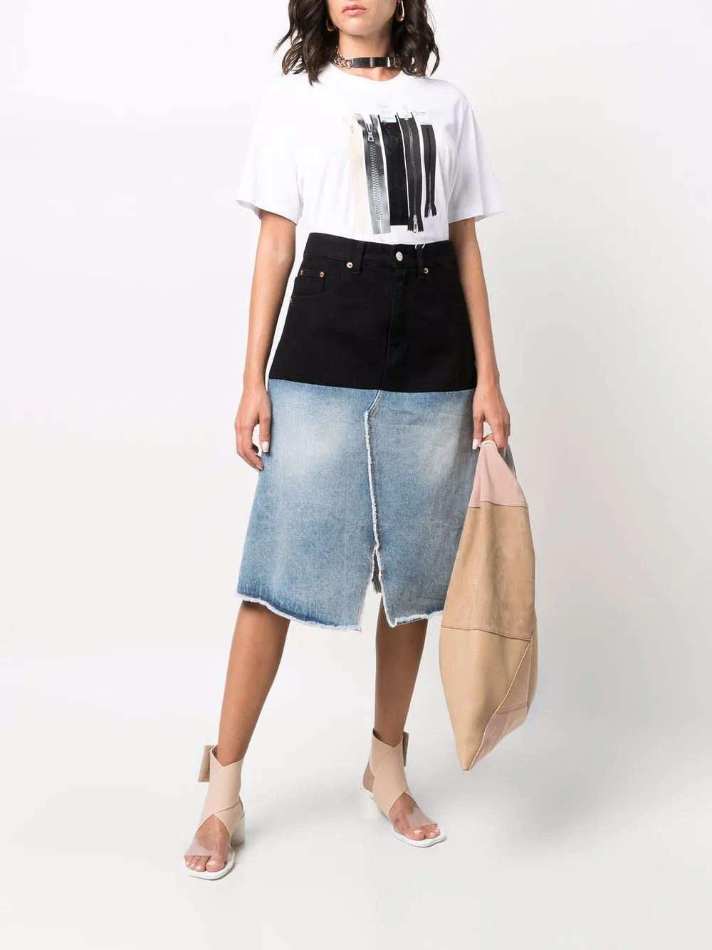 фото Mm6 maison margiela футболка с принтом