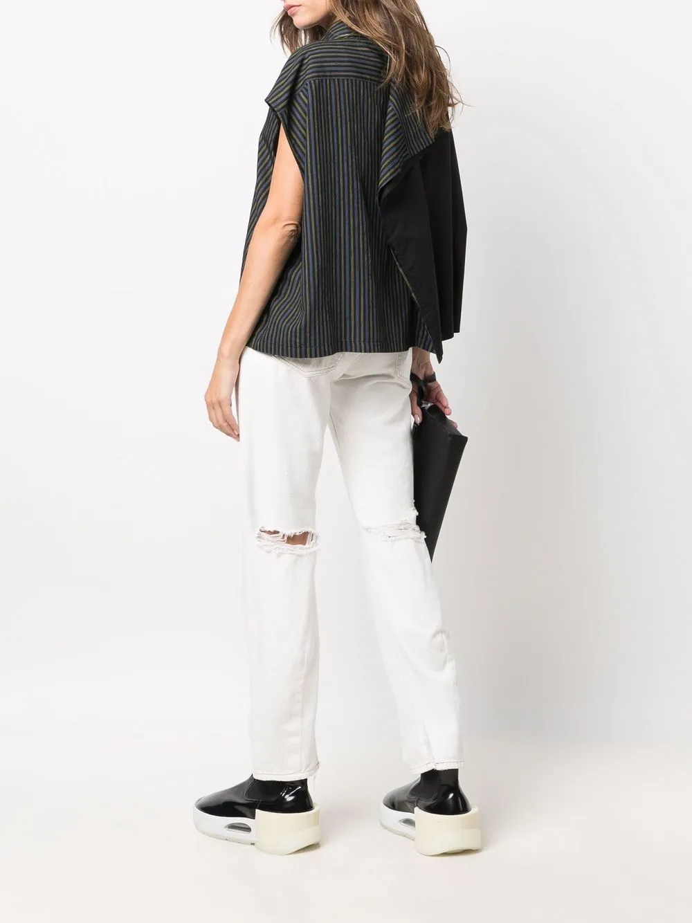 фото Mm6 maison margiela прямые джинсы с эффектом потертости