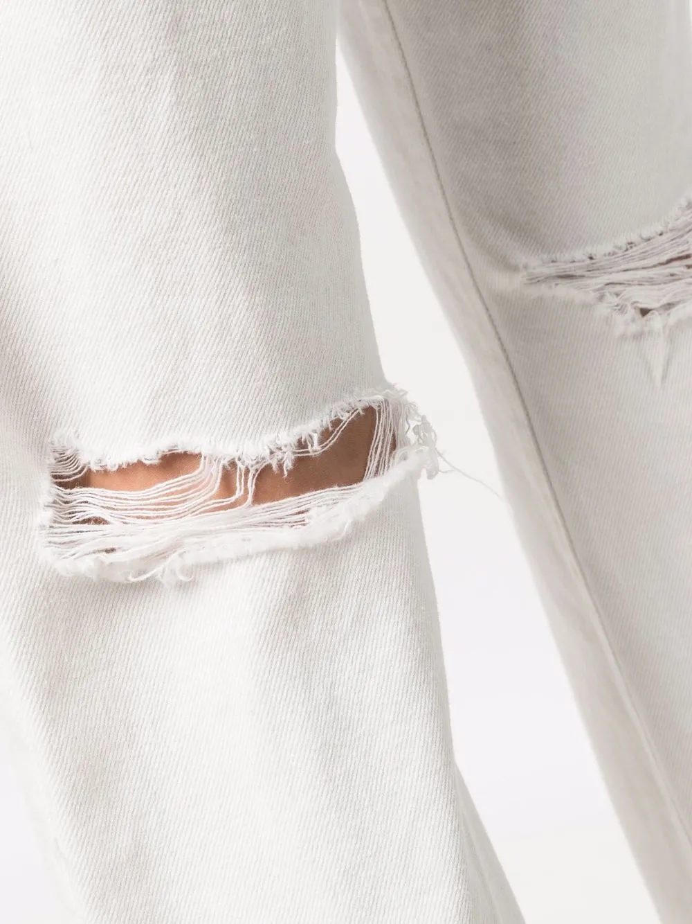 фото Mm6 maison margiela прямые джинсы с эффектом потертости