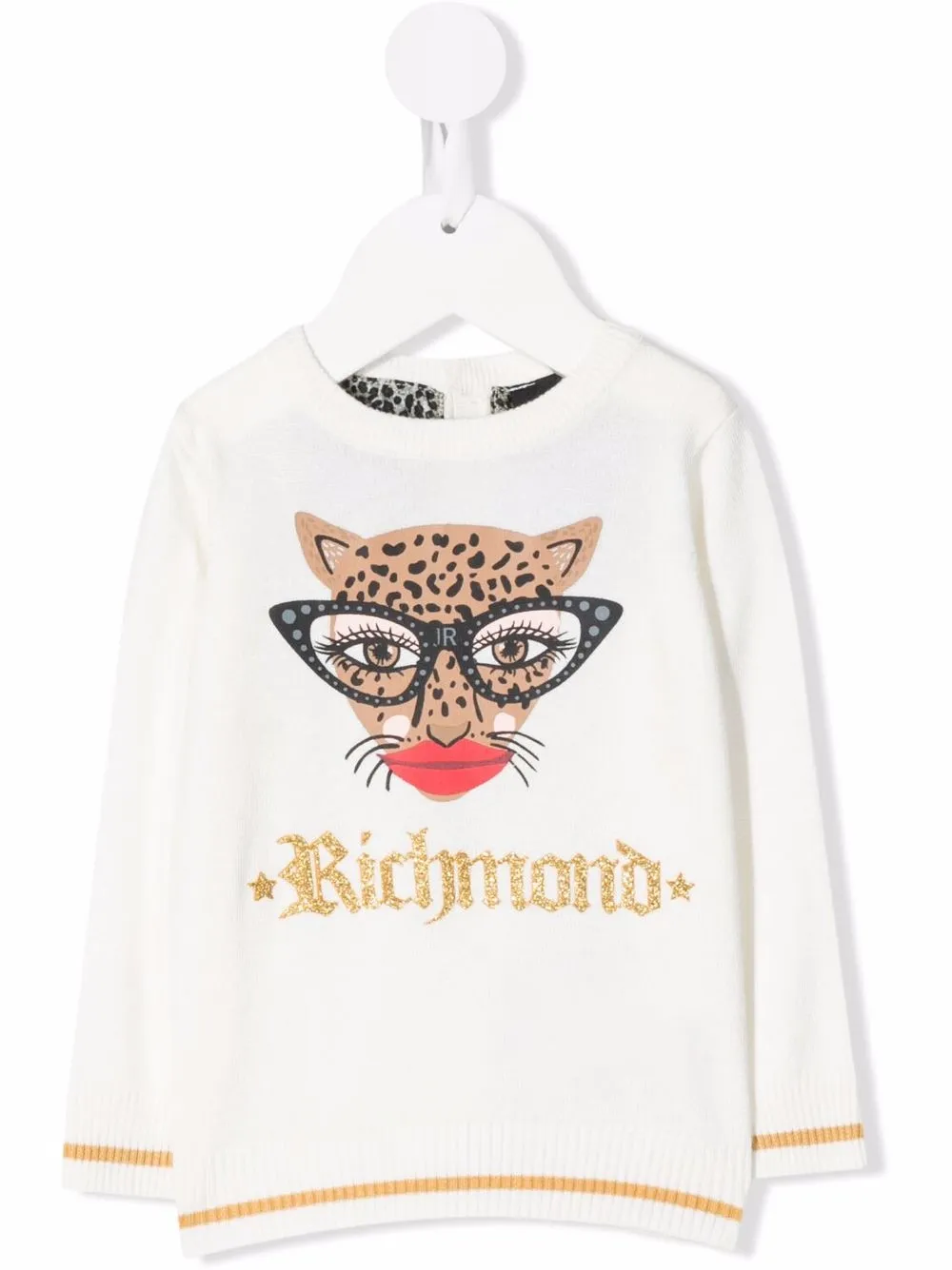 

John Richmond Junior suéter con logo estampado - Neutro