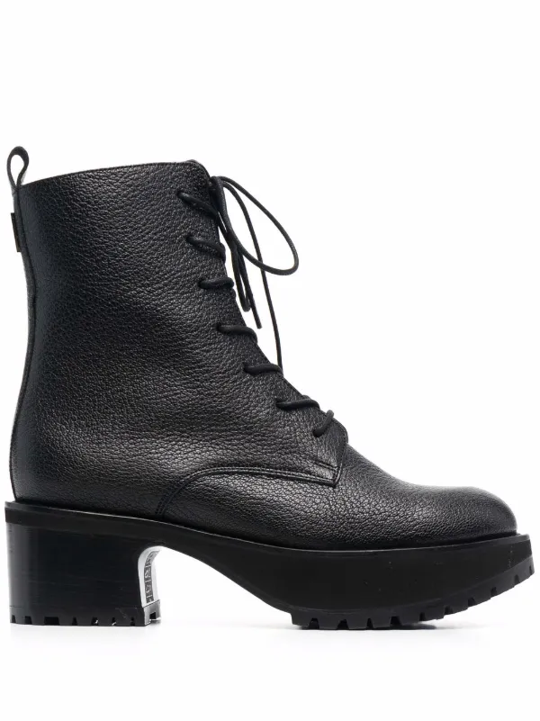 block heel lace up boot