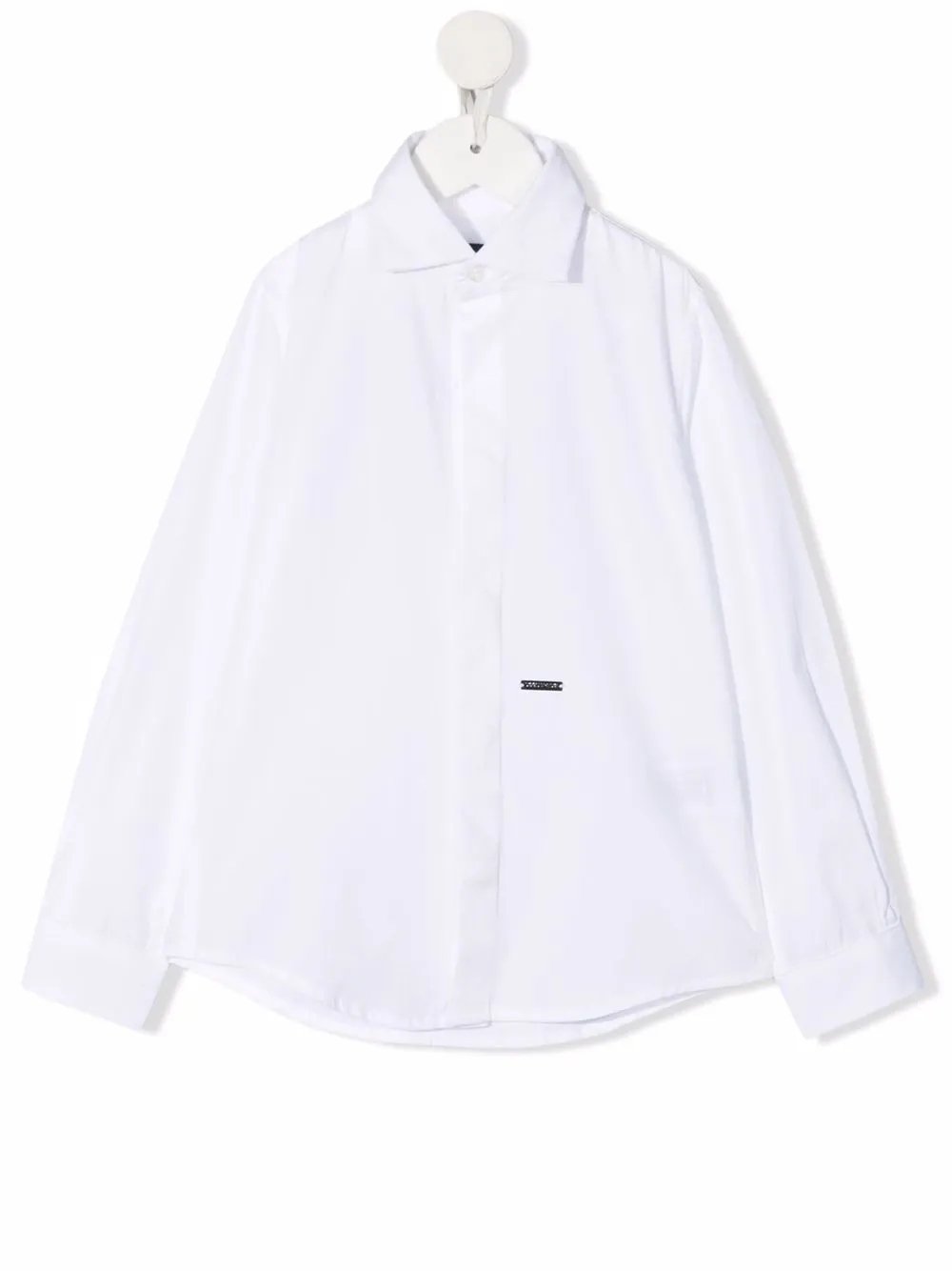 

Dsquared2 Kids camisa con placa del logo - Blanco