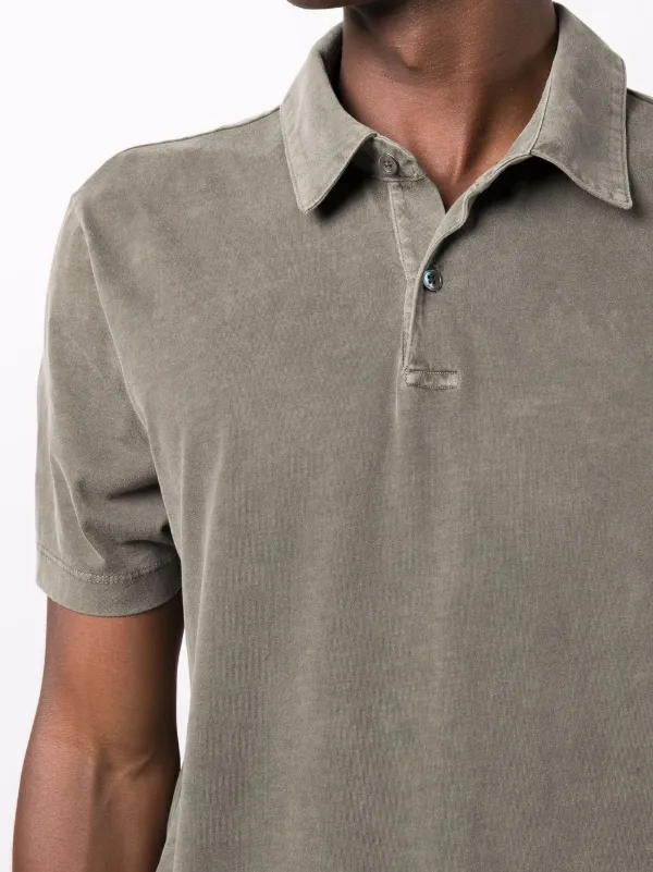 James Perse short-sleeved Supima Cotton Polo Shirt Neutrals