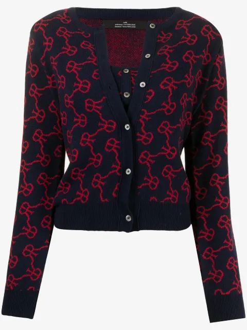 Rokh intarsia-knit logo twin set