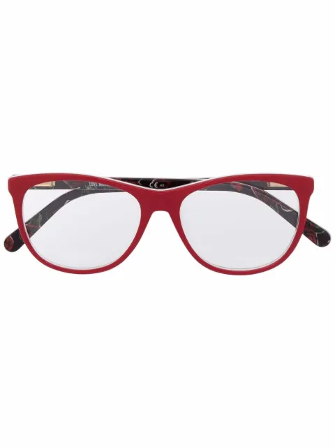 Love Moschino cat-eye logo-print glasses