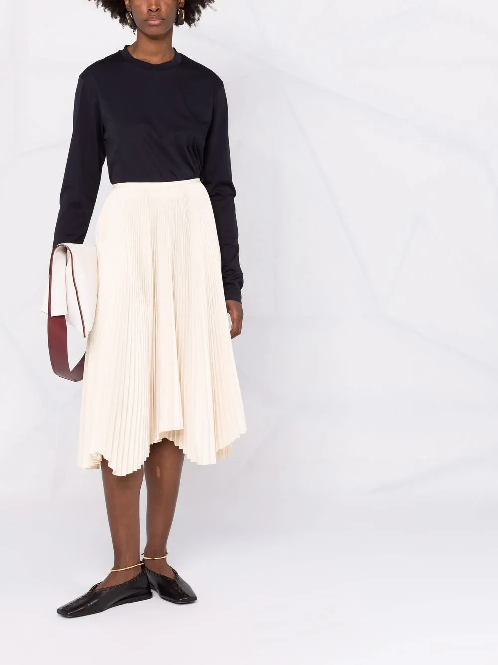фото Jil sander футболка из джерси с длинными рукавами
