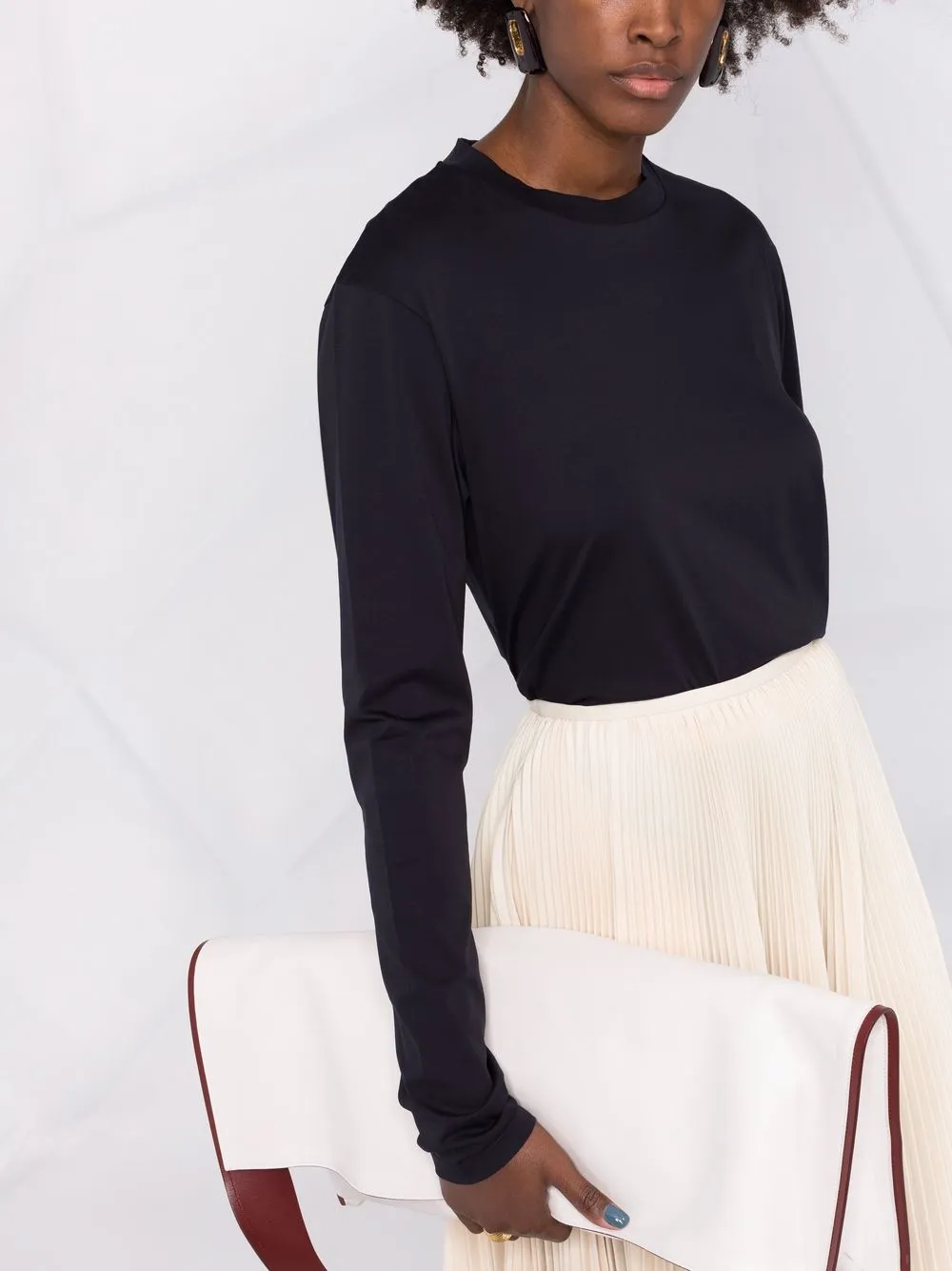 фото Jil sander футболка из джерси с длинными рукавами