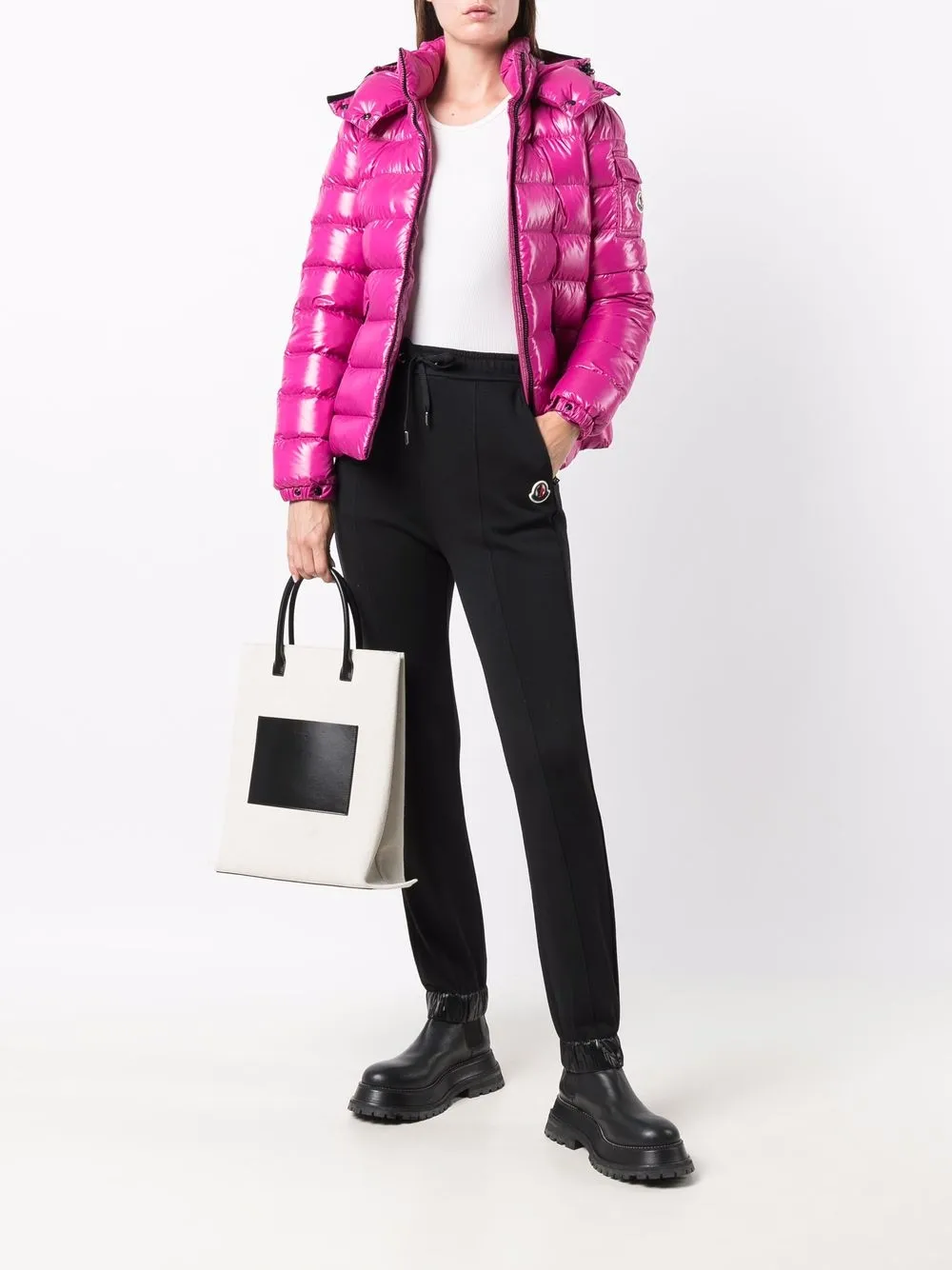 Moncler Donsjack met capuchon - Roze