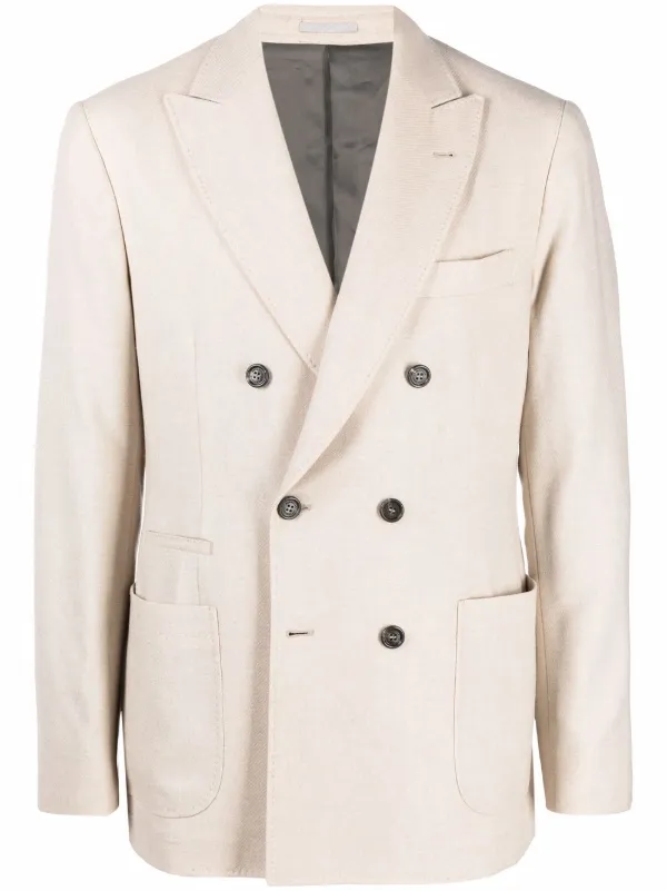 Mens cream double breasted blazer hotsell