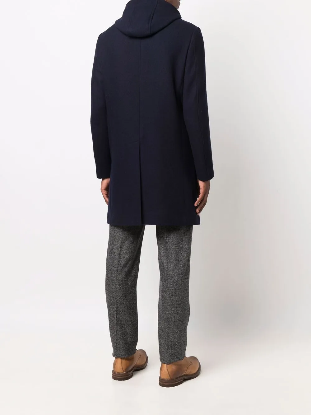 фото Canali однобортное пальто с капюшоном