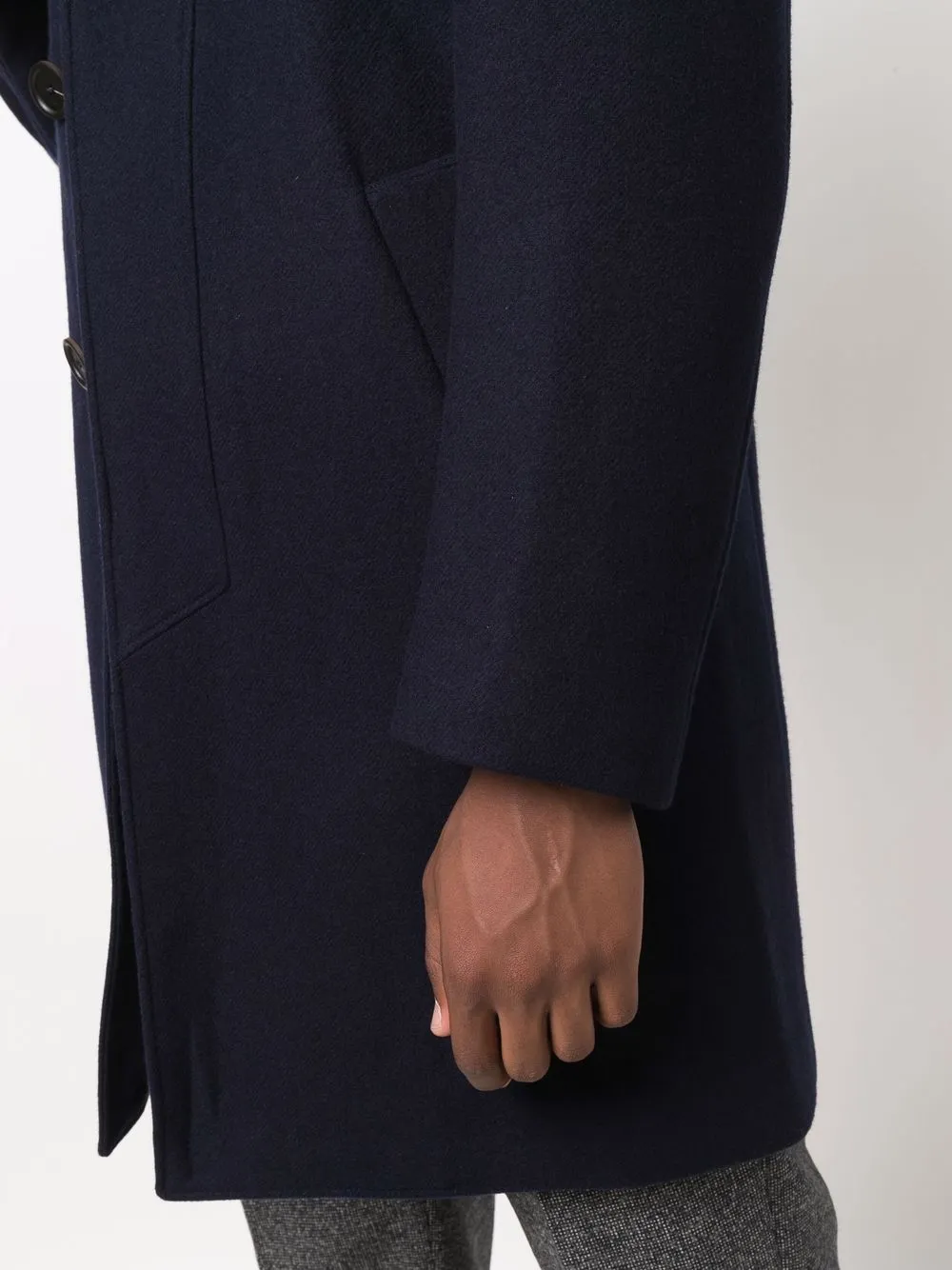 фото Canali однобортное пальто с капюшоном