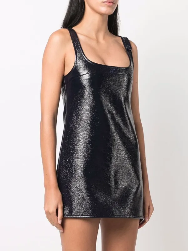 Silver vinyl dress cheap