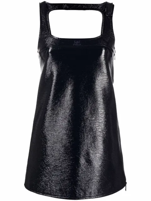 Courrèges sleeveless vinyl mini dress