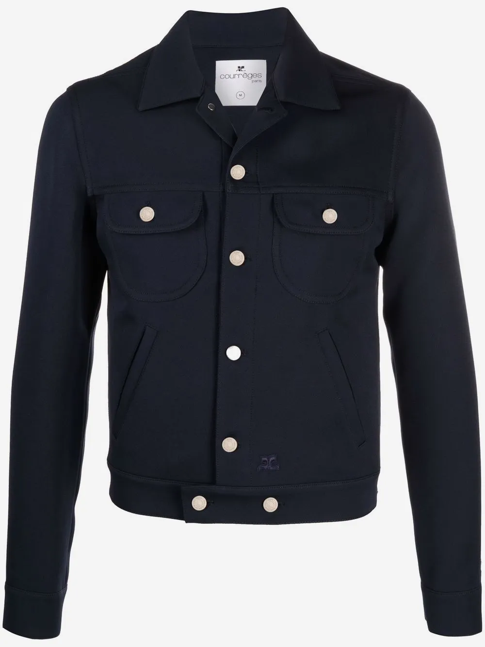 Courrèges twill trucker jacket | Blue | Image 1