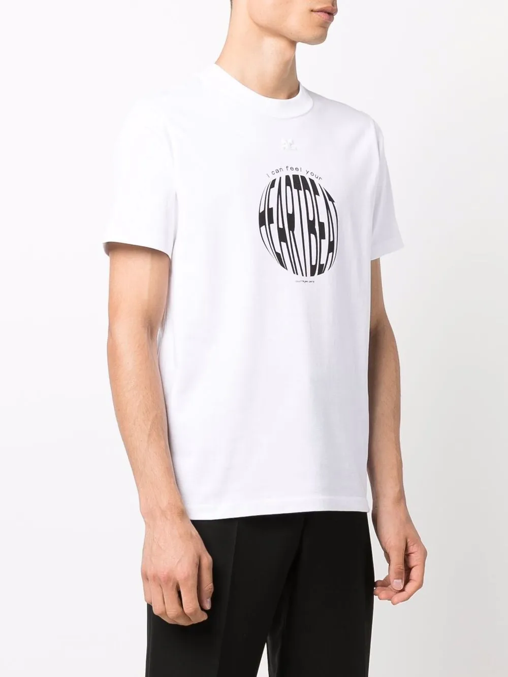 фото Courrèges футболка с принтом heart beat