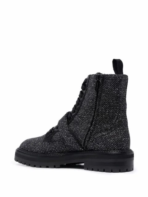 schutz turmalina crystal embellished combat boots