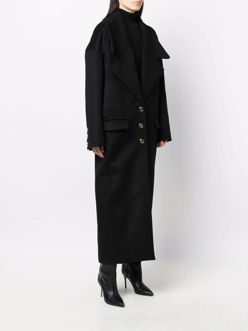 фото Balmain шерстяное пальто оверсайз
