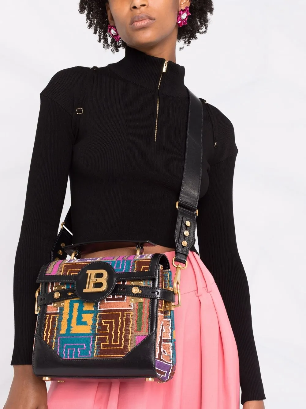 фото Balmain сумка-тоут bbuzz 23 с монограммой