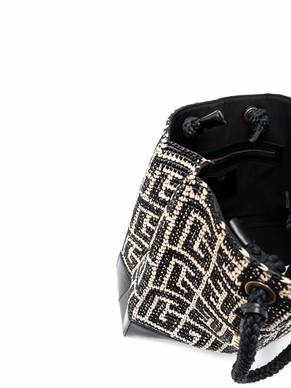 фото Balmain плетеная сумка-шопер с монограммой