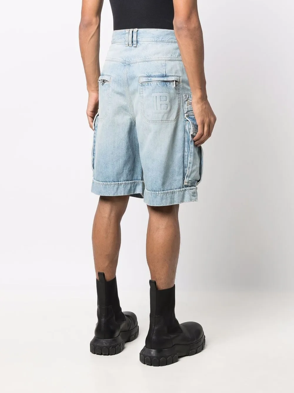 Affordable Balmain denim cargo shorts Men