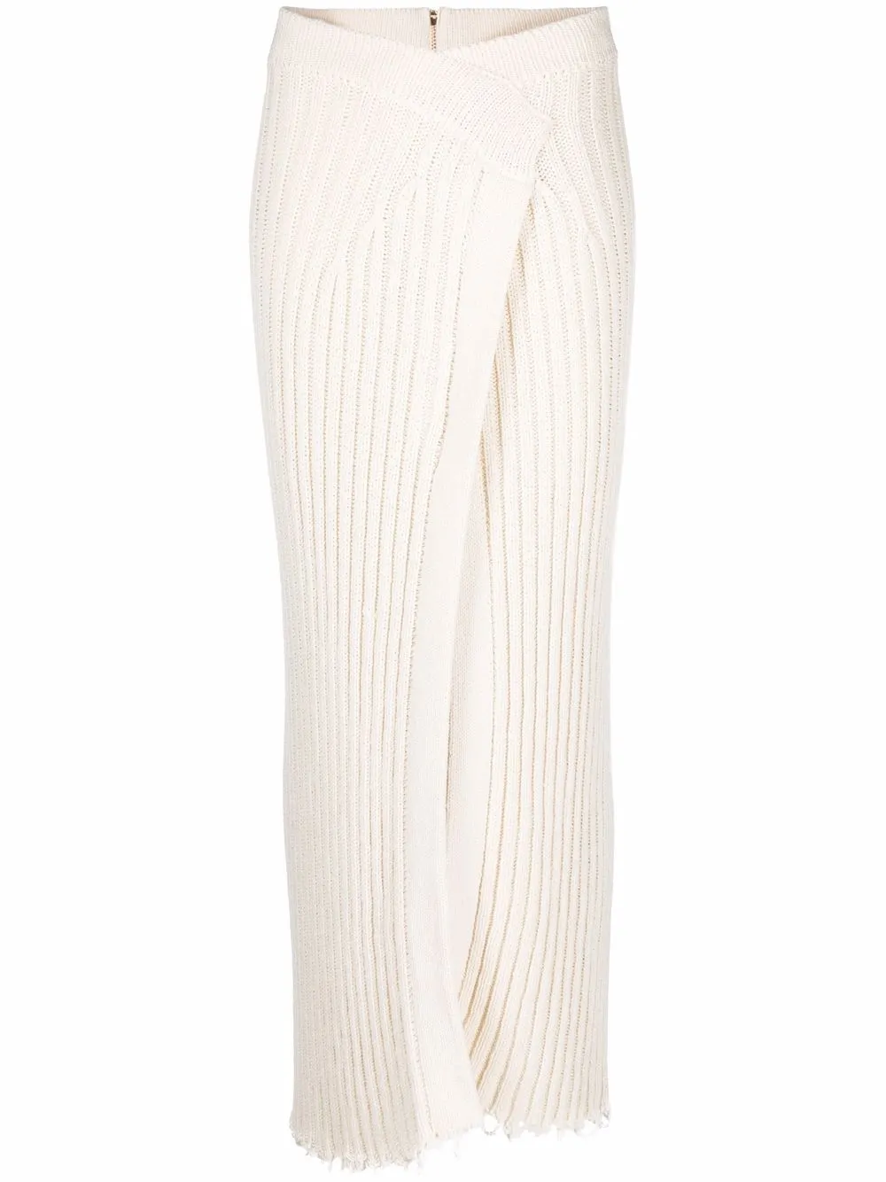 

Balmain falda tejida cruzada - Neutro