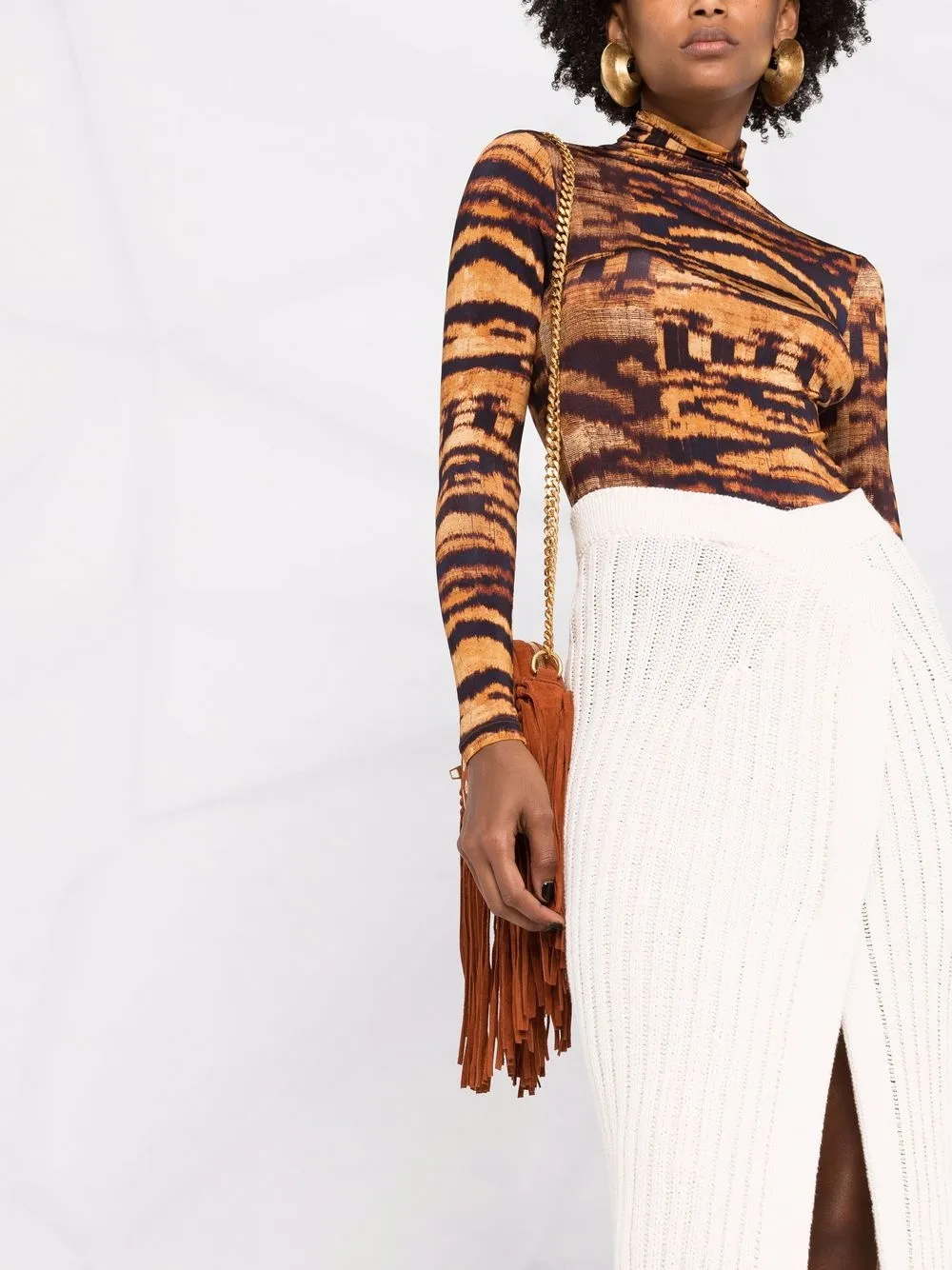 фото Balmain трикотажная юбка с запахом