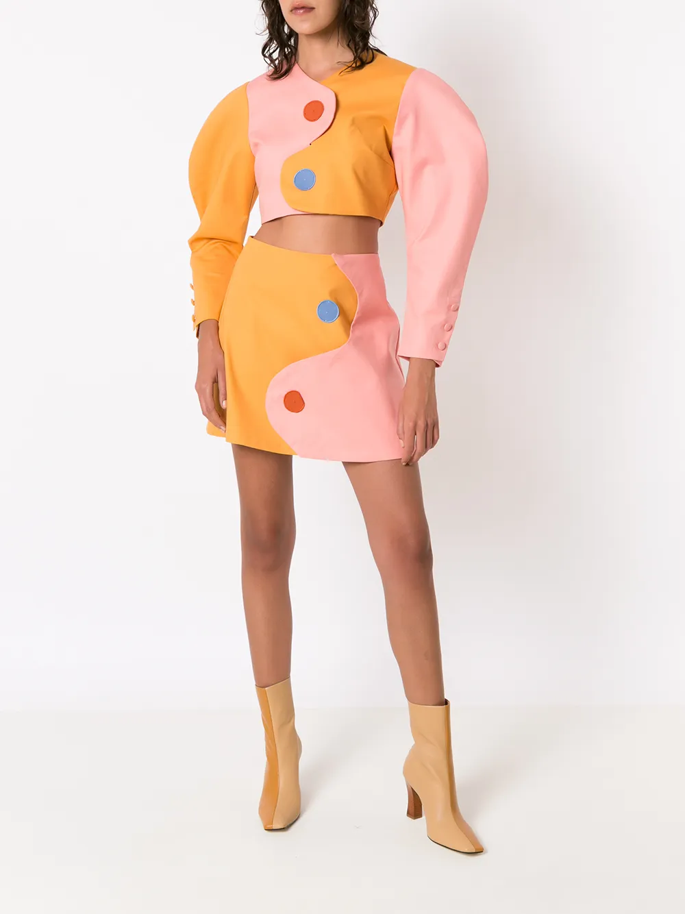 Framed Katoenen mini-rok - Oranje