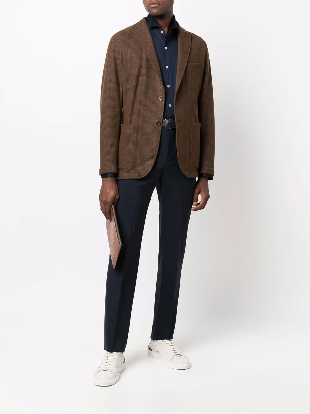 Canali Button-down overhemd - Blauw
