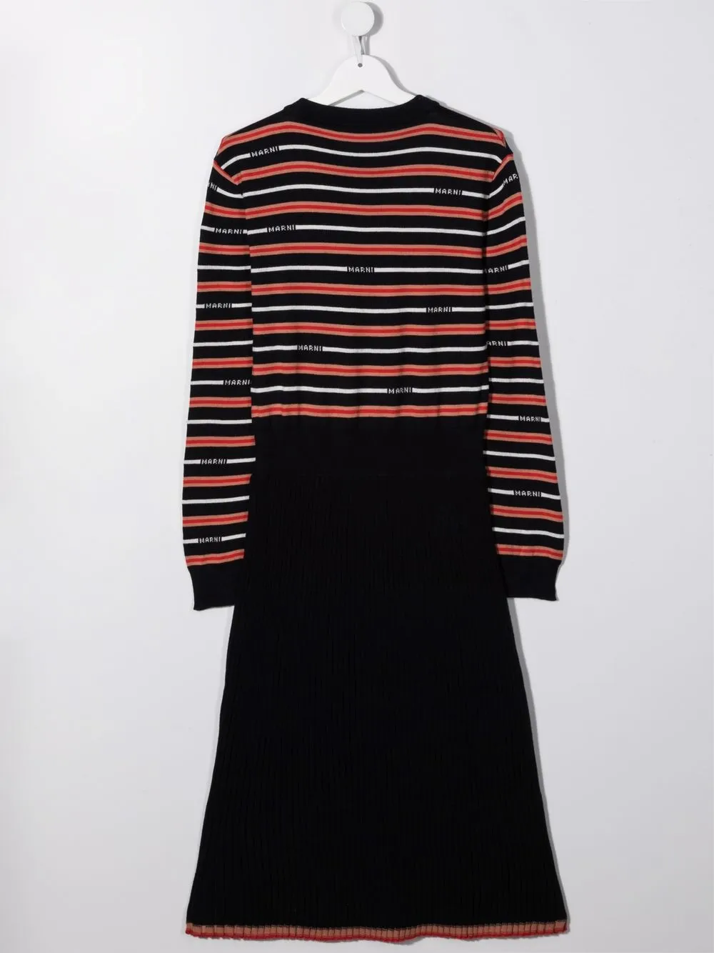 фото Marni kids полосатое платье с логотипом