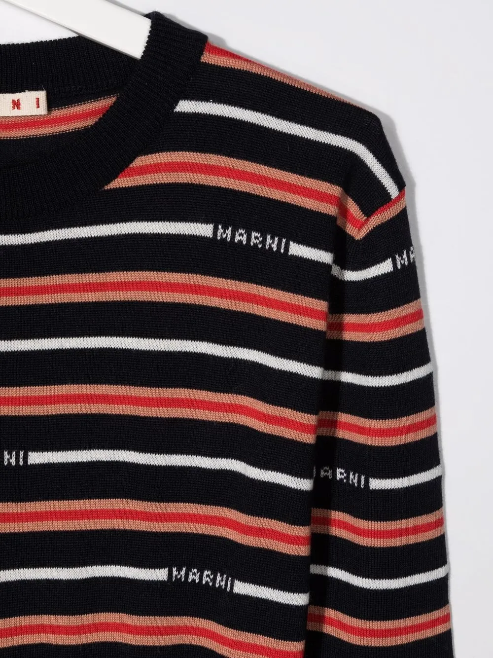 фото Marni kids полосатое платье с логотипом