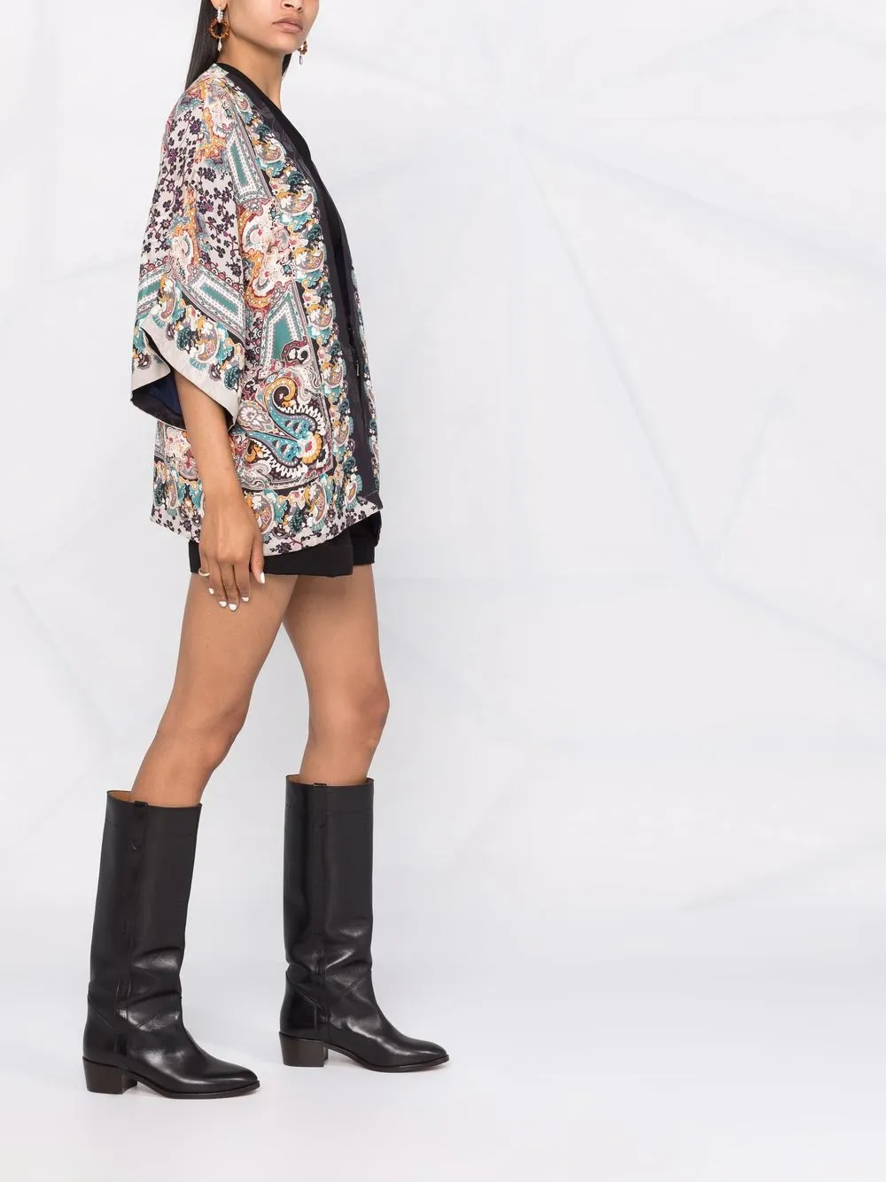 фото Etro жакет-кимоно с принтом пейсли