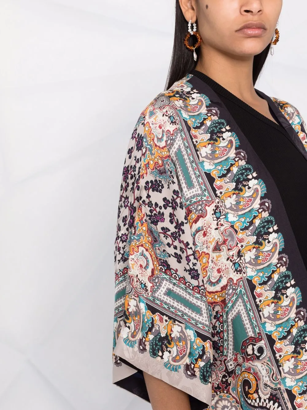 фото Etro жакет-кимоно с принтом пейсли