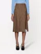Gucci pleated houndstooth midi skirt