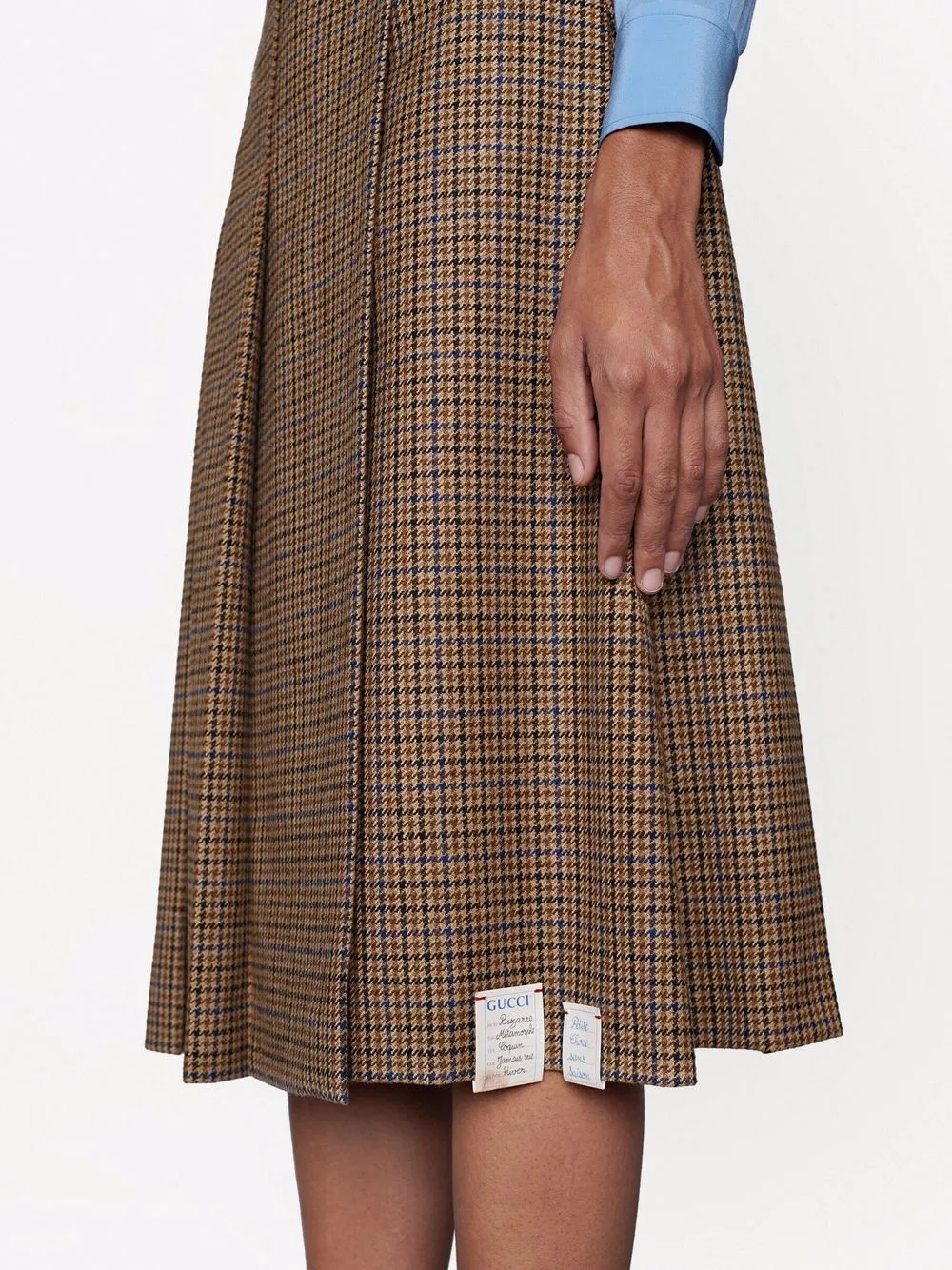 фото Gucci юбка миди в ломаную клетку