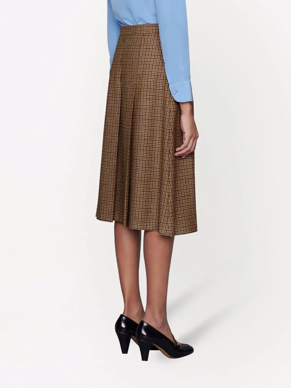 фото Gucci юбка миди в ломаную клетку
