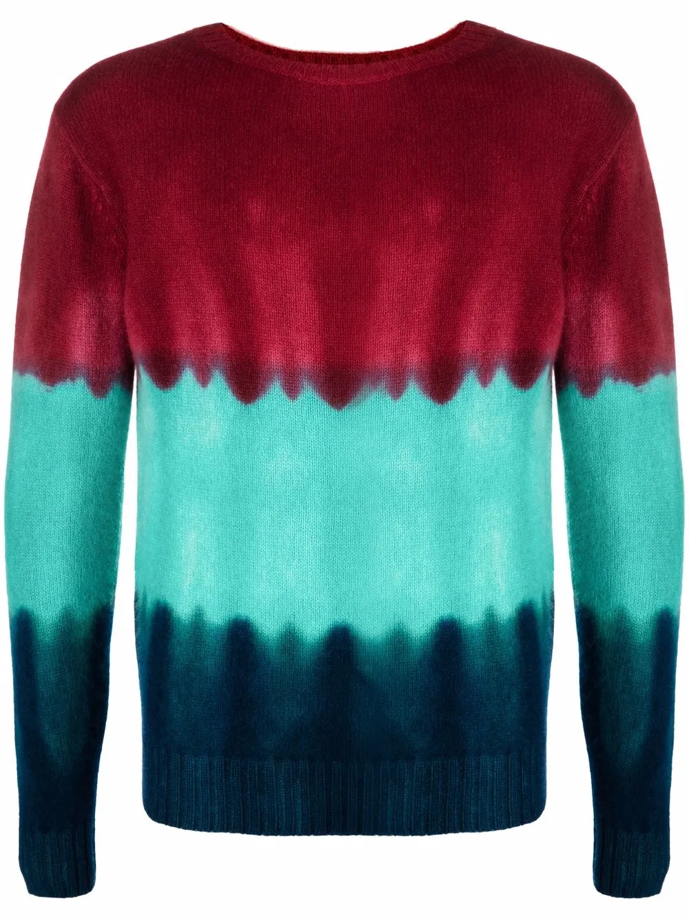 The Elder Statesman suéter con diseño color block - Rojo