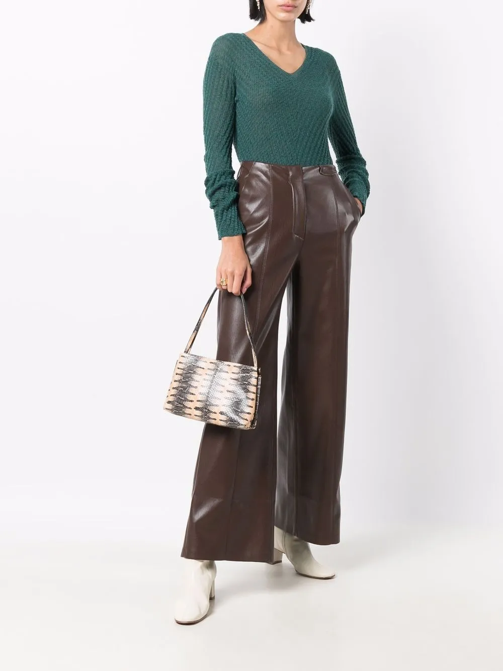 Emporio Armani Trui met V-hals - Groen