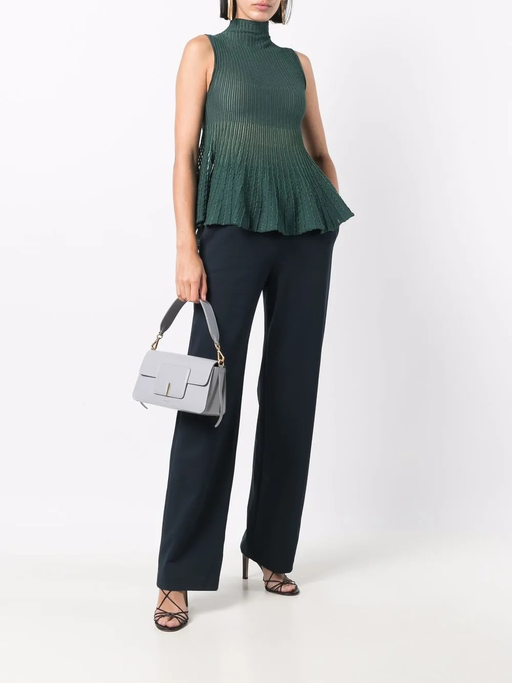 Emporio Armani Geribbelde top - Groen