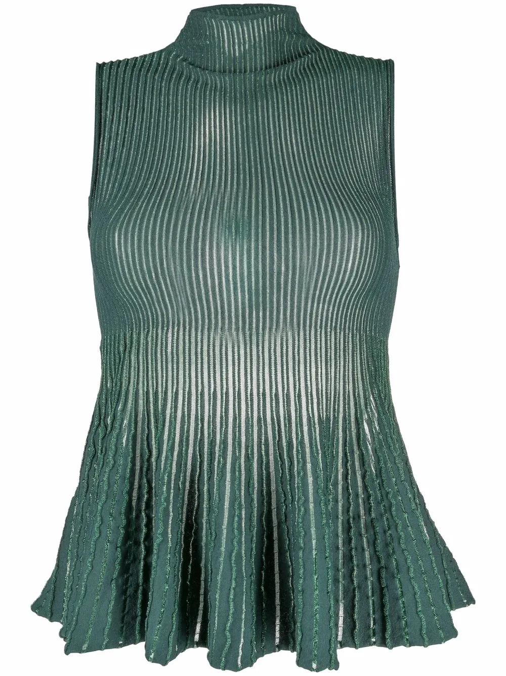 

Emporio Armani ribbed-design top - Green