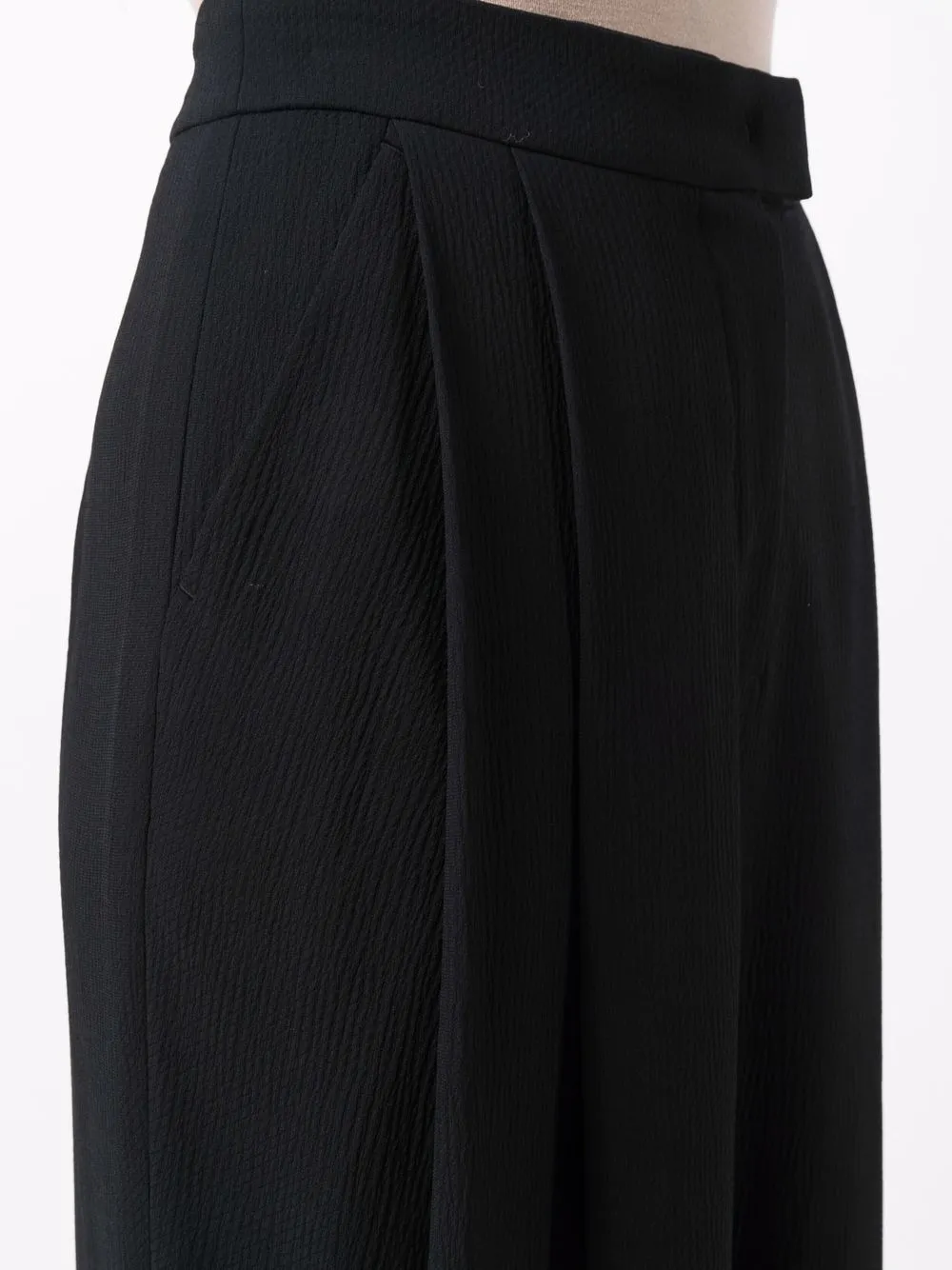 Emporio Armani Pleated-waist Trousers In Black