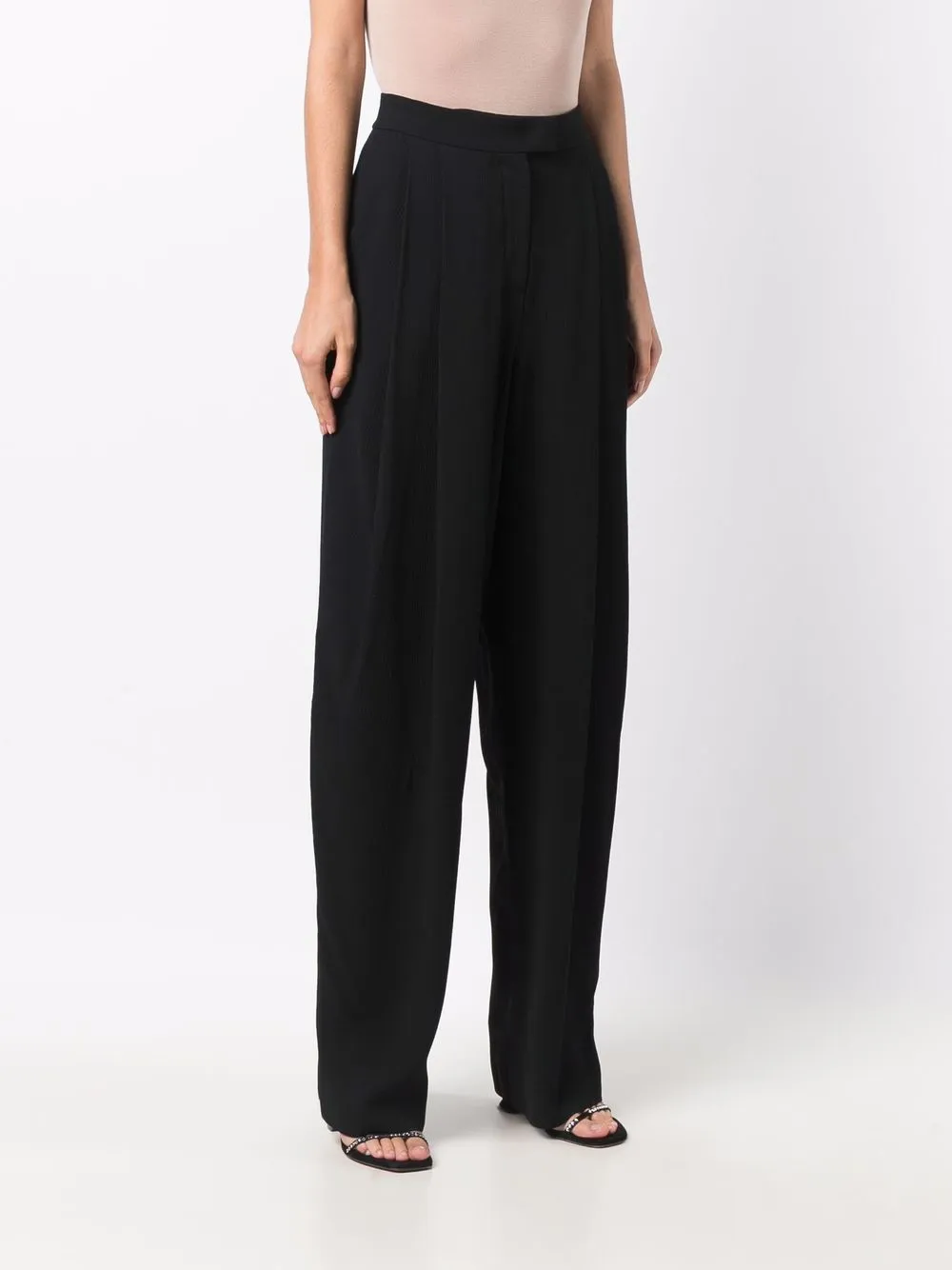 Emporio Armani Pleated-waist Trousers In Black