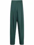 Emporio Armani tapered-leg trousers - Green