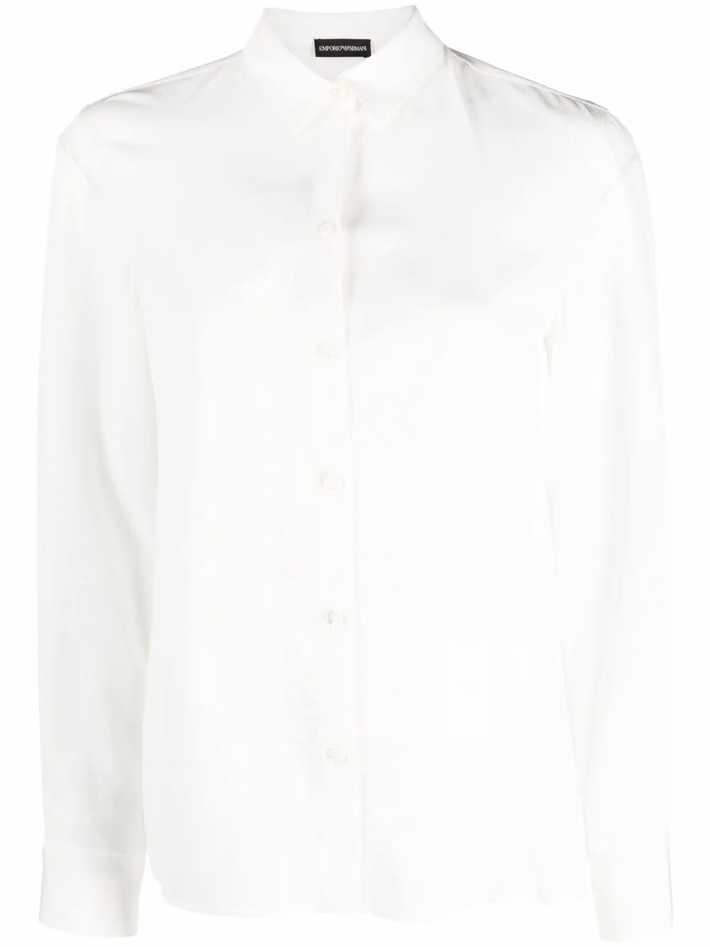 Emporio Armani camisa de seda con botones - Blanco