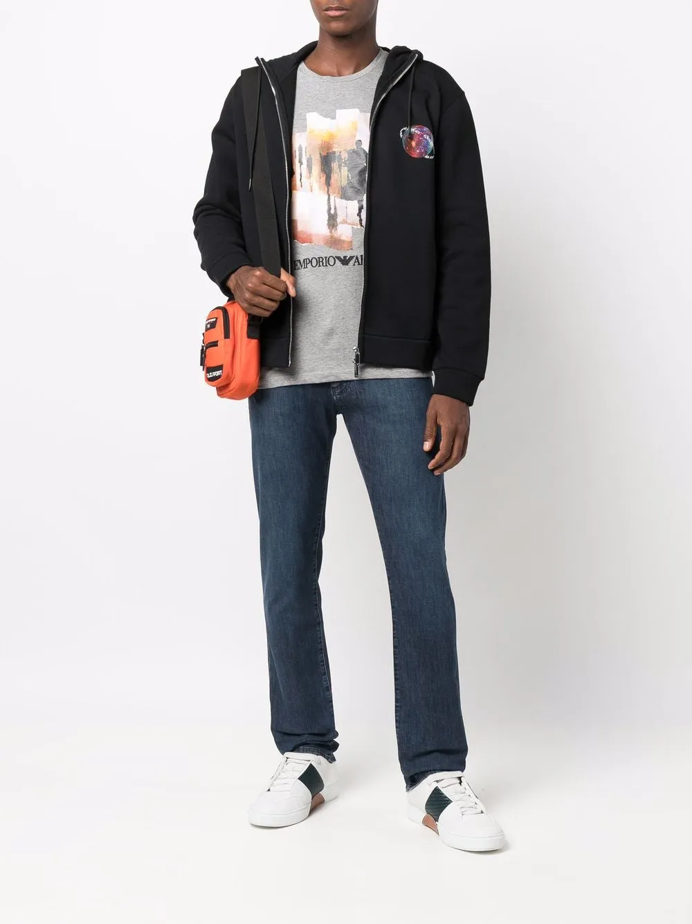 Emporio Armani Mid waist jeans - Blauw