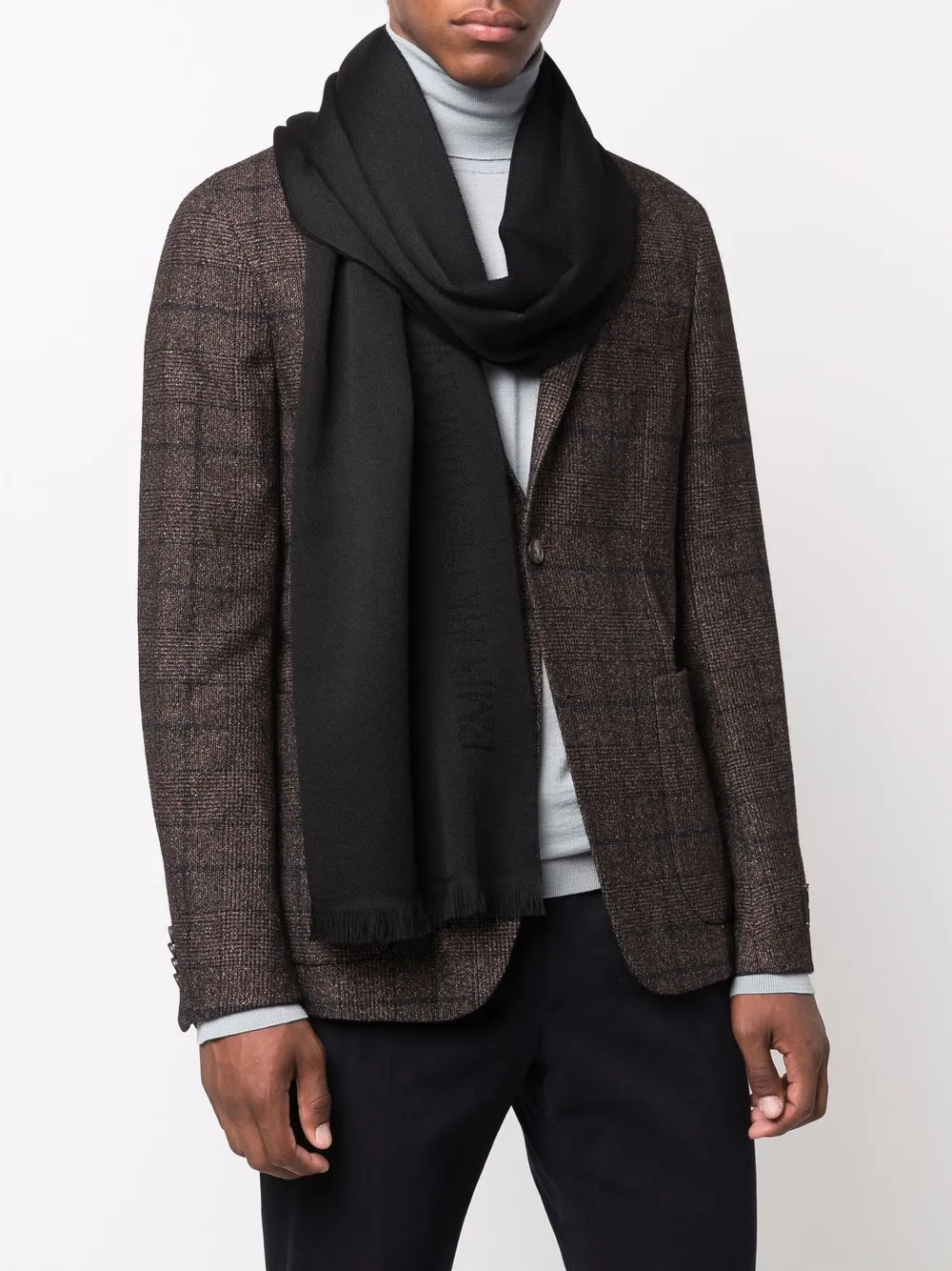 Emporio Armani Grote sjaal - Zwart