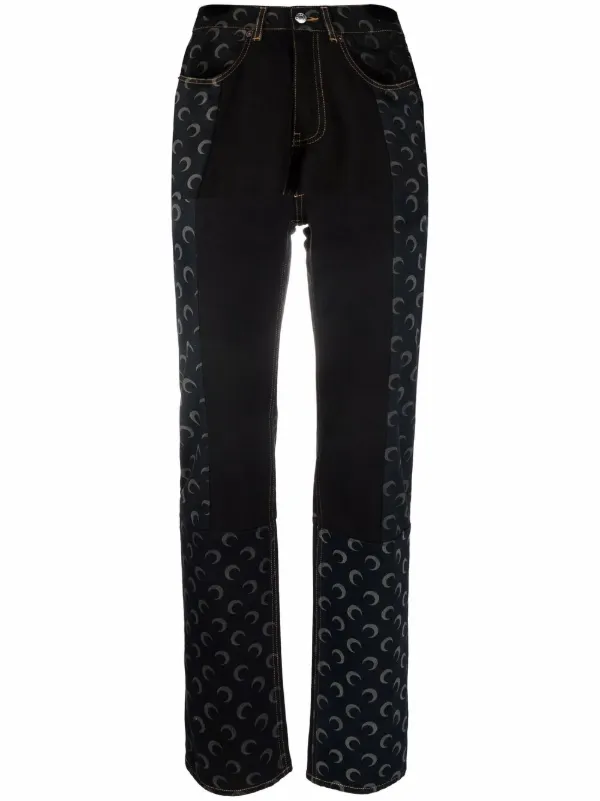Moon print jeans clearance