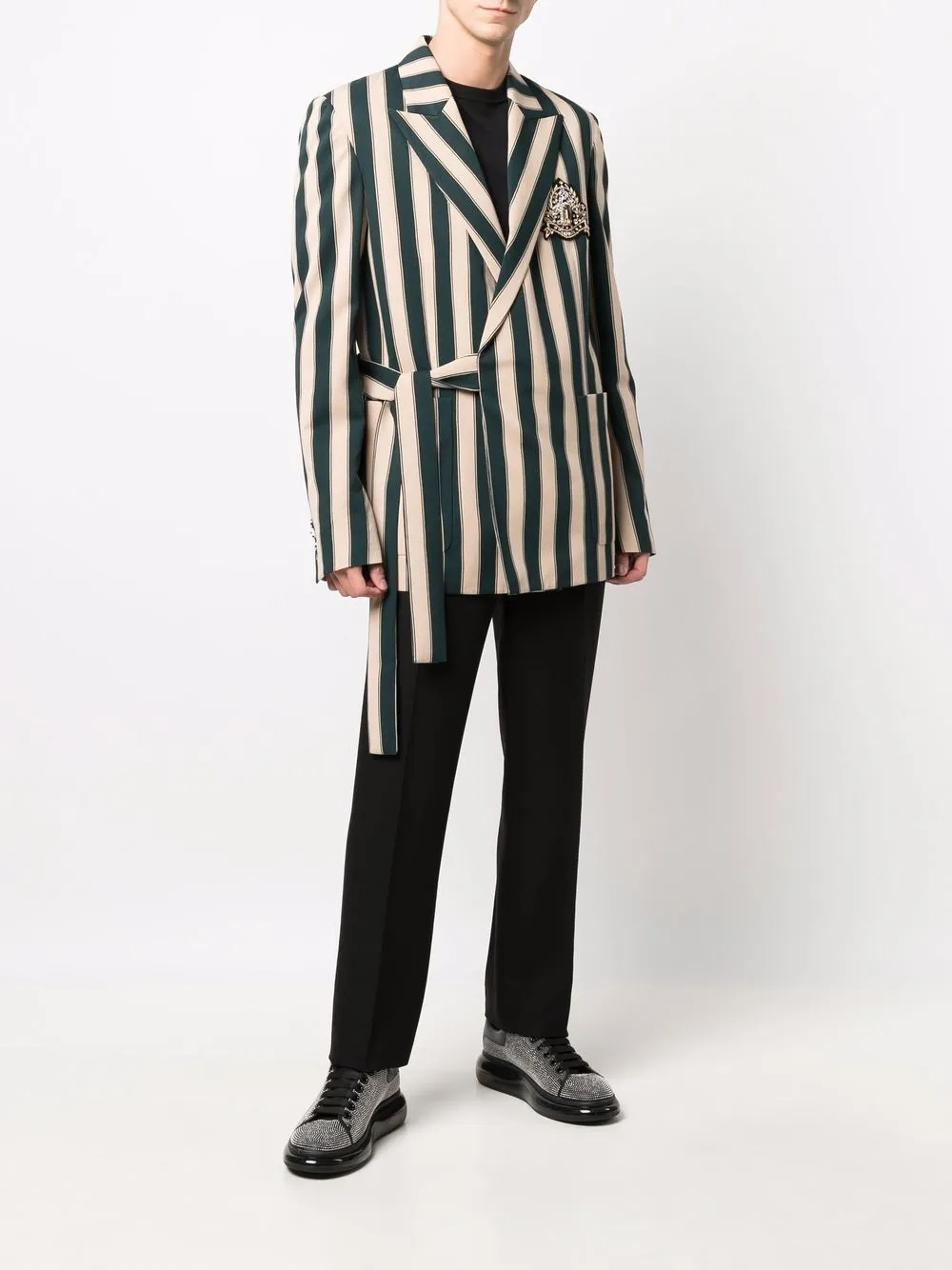 Balmain striped wrap blazer | Blazers | Image 2