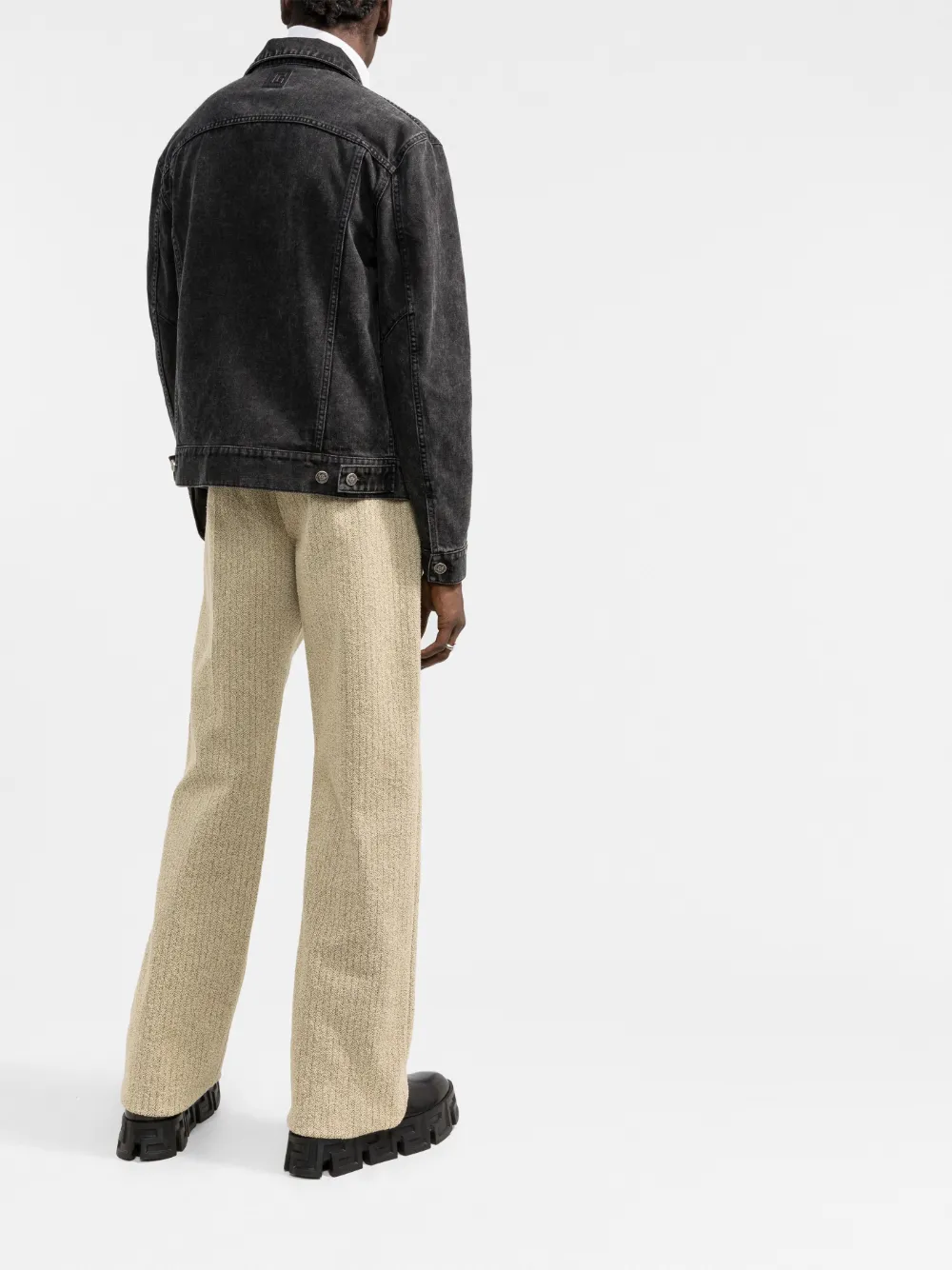 Affordable Balmain zip-detail denim jacket Men
